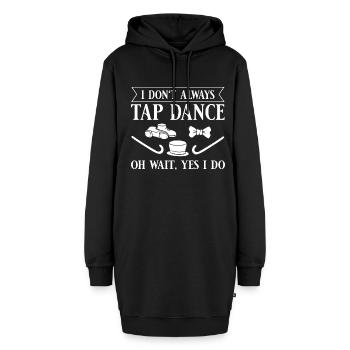 Stepptanz Anfänger Schuhe Musik lernen Tänzer - Hoodie-Kleid - Schwarz - Vorne