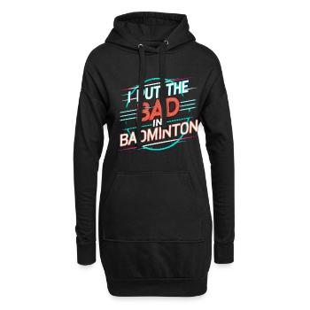 J’ai mis le mauvais dans le badminton 14 - Sweat-shirt à capuche long Femme - noir - Devant