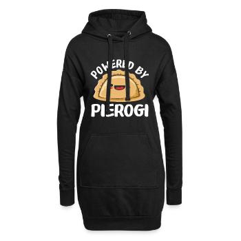 Pierogi Pologne Polonais - Sweat-shirt à capuche long Femme - noir - Devant