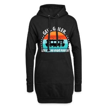 Straßenbahnfahrer Straßenbahn Stadtbahn Tram - Hoodie-Kleid - Schwarz - Vorne