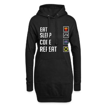 Programmeur Programmation Ordinateur Développeur Pc - Sweat-shirt à capuche long Femme - noir - Devant