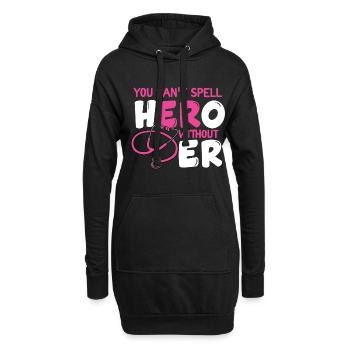 Infirmière aux urgences comme dans Hero - Sweat-shirt à capuche long Femme - noir - Devant
