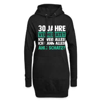 Ehe Perlenhochzeit 30 Jahre Verheiratet Hochzeitst - Hoodie-Kleid - Schwarz - Vorne