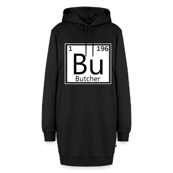 Metzger Periodensystem Fleisch Fleischer - Hoodie-Kleid - Schwarz - Vorne