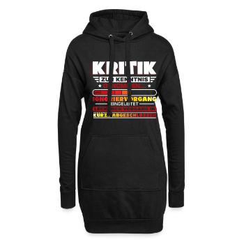Kritik zur Kenntnis genommen - Hoodie-Kleid - Schwarz - Vorne