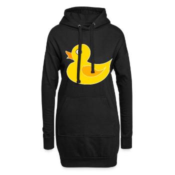 Ente Entchen Quietscheente Quak - Hoodie-Kleid - Schwarz - Vorne