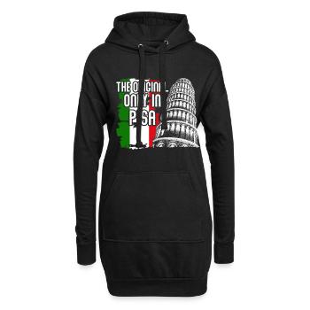 Schiefe Turm von Pisa Spruch Italien - Hoodie-Kleid - Schwarz - Vorne