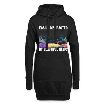 Récifs Océan Mer Biologiste Marin Plongeur Plongeurs - Sweat-shirt à capuche long Femme - noir - Devant