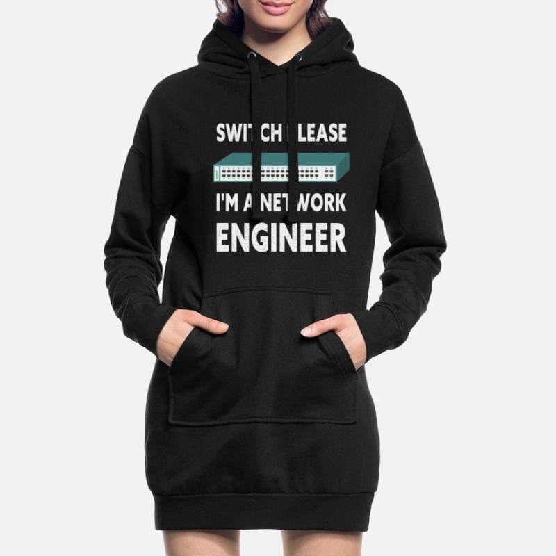 Switch Please I'm A Network Engineer IT Tech Hoodie-Kleid