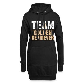 Chien Golden Retriever - Sweat-shirt à capuche long Femme - noir - Devant