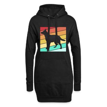 Australian Cattle Dog - Hoodie-Kleid - Schwarz - Vorne