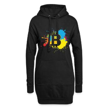 Bitcoin EauBTC Crypto Moon - Sweat-shirt à capuche long Femme - noir - Devant