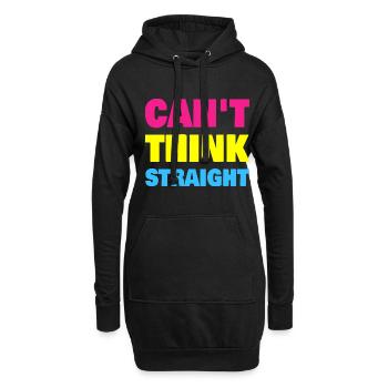 Can't Think Straight Pansexual LGBT Pan Pride - Hoodie Dress - black - Front
