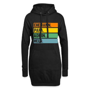 Informatiker Papa Vater Admin Administrator - Hoodie-Kleid - Schwarz - Vorne