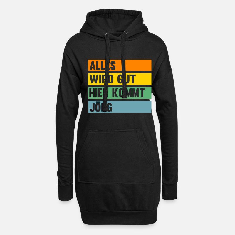 Jorg - Hoodie-Kleid - Schwarz