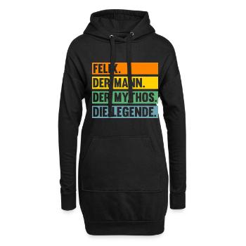 Felix - Hoodie-Kleid - Schwarz - Vorne