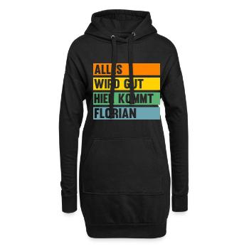 Florian - Hoodie-Kleid - Schwarz - Vorne
