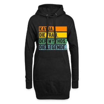 Katja - Hoodie-Kleid - Schwarz - Vorne