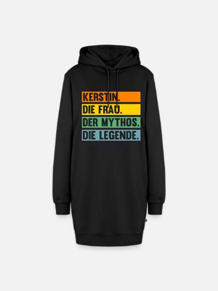 Kerstin - Hoodie-Kleid - Schwarz