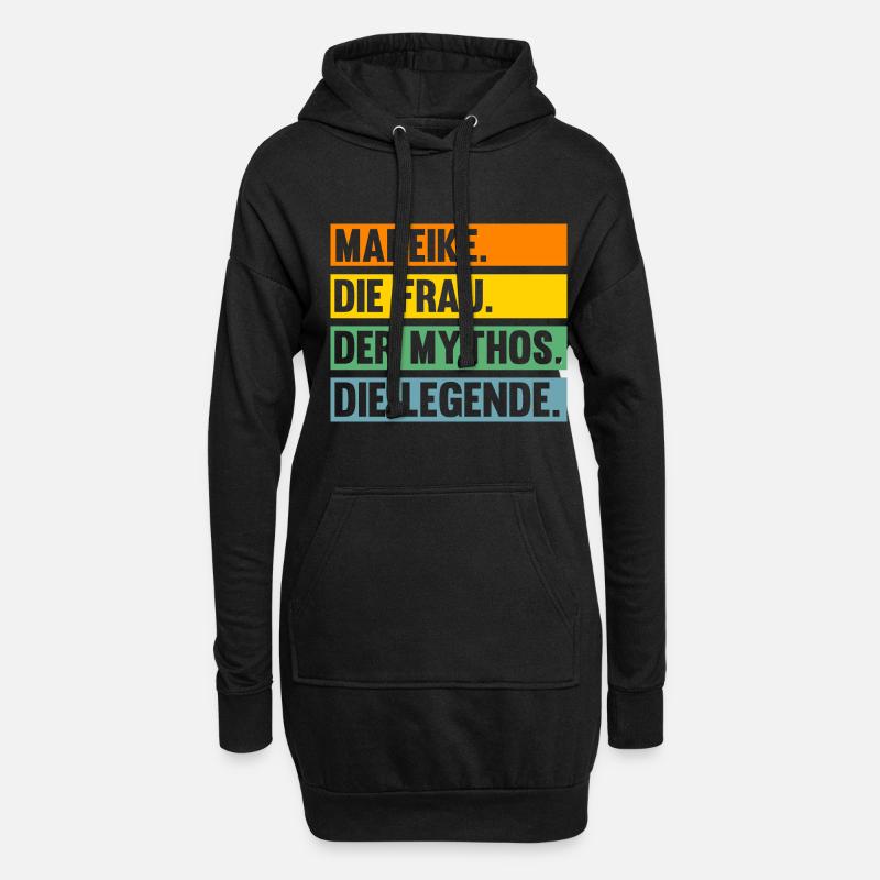 Mareike - Hoodie-Kleid - Schwarz