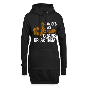 Excuses Are Chains Break Them 2 - Hoodie Dress - black - Front
