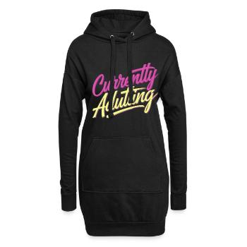 Currently Adulting 9 - Hoodie-Kleid - Schwarz - Vorne