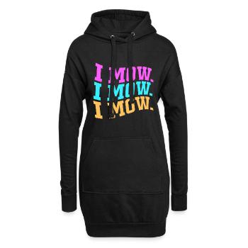 Rasen (Wiese) Rasenmäher - Hoodie-Kleid - Schwarz - Vorne