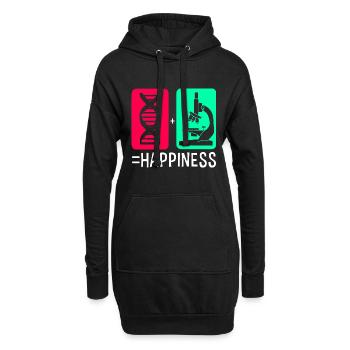 Strukturformel Molekül - Hoodie-Kleid - Schwarz - Vorne