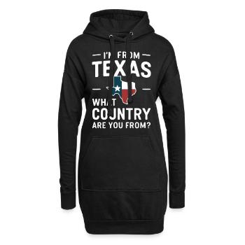 Texas State Texaner Texas - Hoodie-Kleid - Schwarz - Vorne