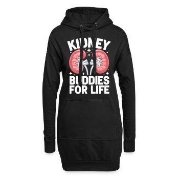 Donneur de rein Donneur d’organe de rein - Sweat-shirt à capuche long Femme - noir - Devant
