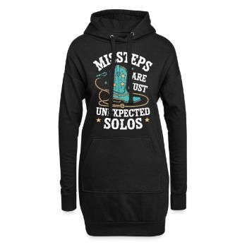 Danse en ligne Danseurs - Sweat-shirt à capuche long Femme - noir - Devant