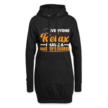 Tout le monde se détend, j’ai une maîtrise 46 - Sweat-shirt à capuche long Femme - noir - Devant