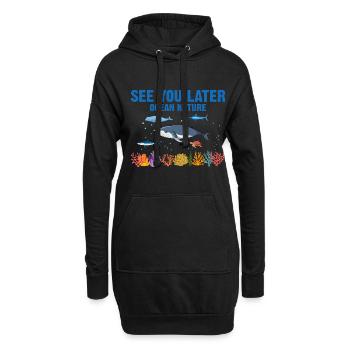 Mer Nature Biologiste marin Biologie marine Mer Océan - Sweat-shirt à capuche long Femme - noir - Devant