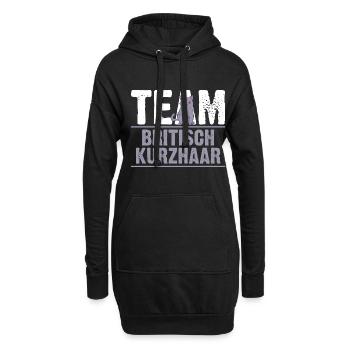 Britisch Kurzhaar Katze - Hoodie-Kleid - Schwarz - Vorne