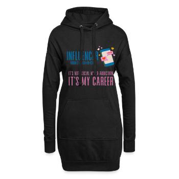 Influencer, It's Not Social Media Addiction 4 - Hoodie-Kleid - Schwarz - Vorne