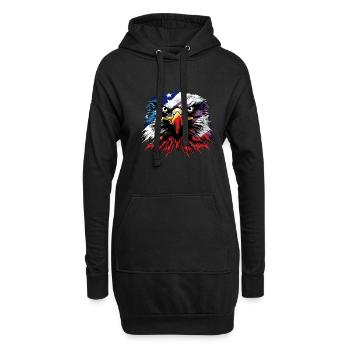 American Flag Freedom Eagle USA Pride - Hoodie-Kleid - Schwarz - Vorne