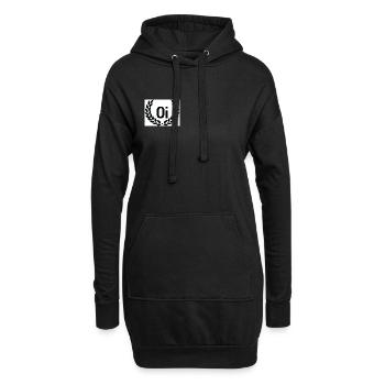 Oi Emblem mit Lorbeerkranz - Hoodie-Kleid - Schwarz - Vorne