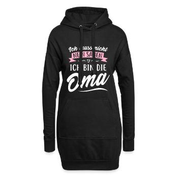 Je n'ai pas à dire non, je suis la grand-mère - Sweat-shirt à capuche long Femme - noir - Devant
