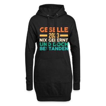 Handwerker Gesellenprüfung 2023 Gesellenbrief Ges - Hoodie-Kleid - Schwarz - Vorne