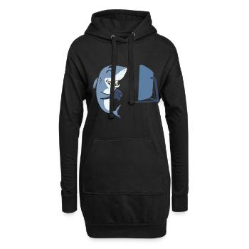 Gaming Shark Gamer Fish Shark Gaming Console - Sweat-shirt à capuche long Femme - noir - Devant