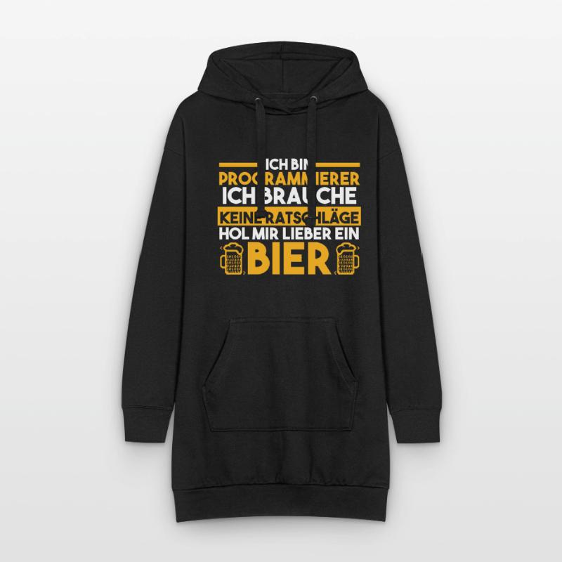 Programmieren Entwickler Coder Bier Programmierer Hoodie-Kleid
