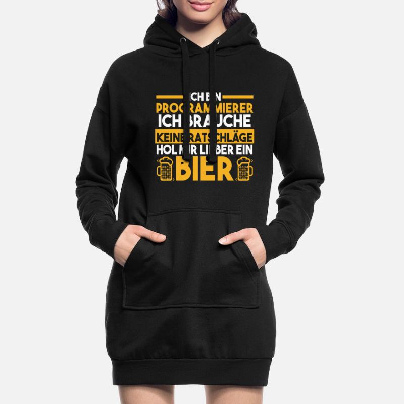 Programmieren Entwickler Coder Bier Programmierer Hoodie-Kleid