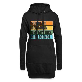 Norbert - Hoodie-Kleid - Schwarz - Vorne