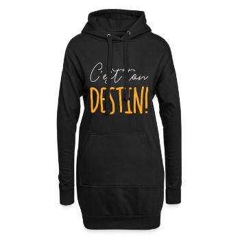 C'est ton destin ! - Sweat-shirt à capuche long Femme - noir - Devant
