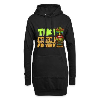 Hawaiianische Tiki Bar Hawaii Getränke Polynesian - Hoodie-Kleid - Schwarz - Vorne