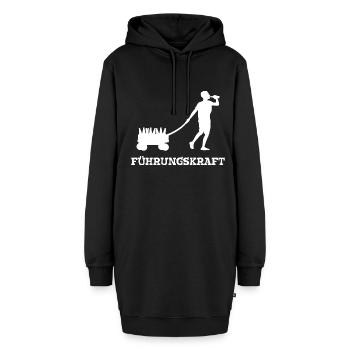 Führungskraft Bollerwagen Bier Löten Vatertag - Hoodie-Kleid - Schwarz - Vorne