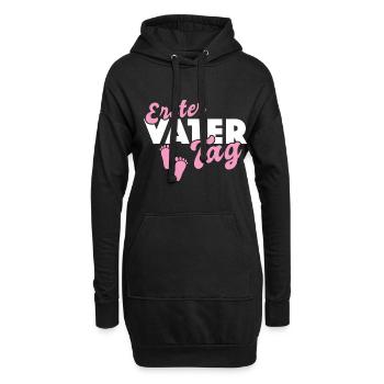 Erster Vatertag - Hoodie-Kleid - Schwarz - Vorne