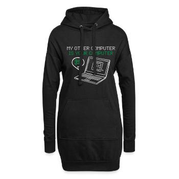 Hacker Mein Anderer Computer Ist Deiner - Hoodie-Kleid - Schwarz - Vorne