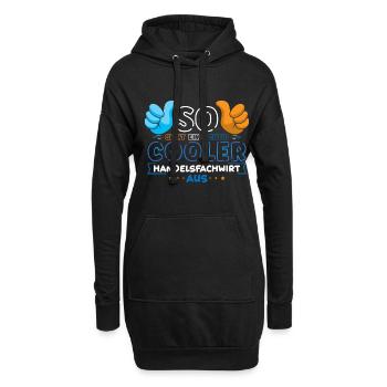 So siehtein richtig Cooler Handelsfachwirt aus - Hoodie-Kleid - Schwarz - Vorne