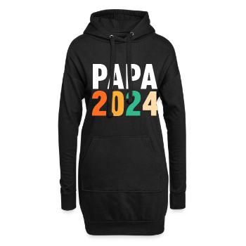 Futur papa 2037 - Sweat-shirt à capuche long Femme - noir - Devant